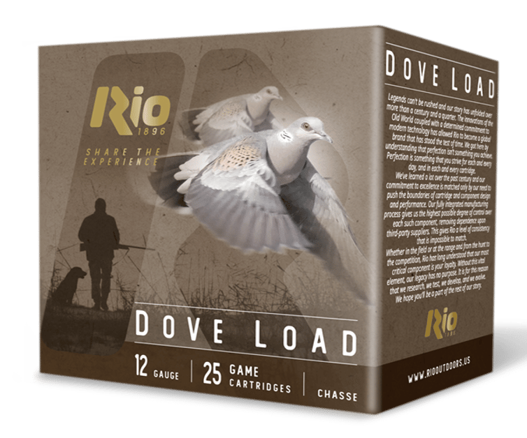 RIO RDL288     DOVE LOAD 12G  2-3/4  8       25/10