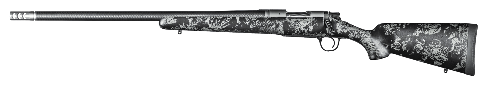 Christensen Arms 8010617200 Ridgeline FFT 6.5 PRC 3+1 20" Carbon Fiber/Threaded Barrel, Stainless Steel, Black with Gray Accents Stock, Left Hand