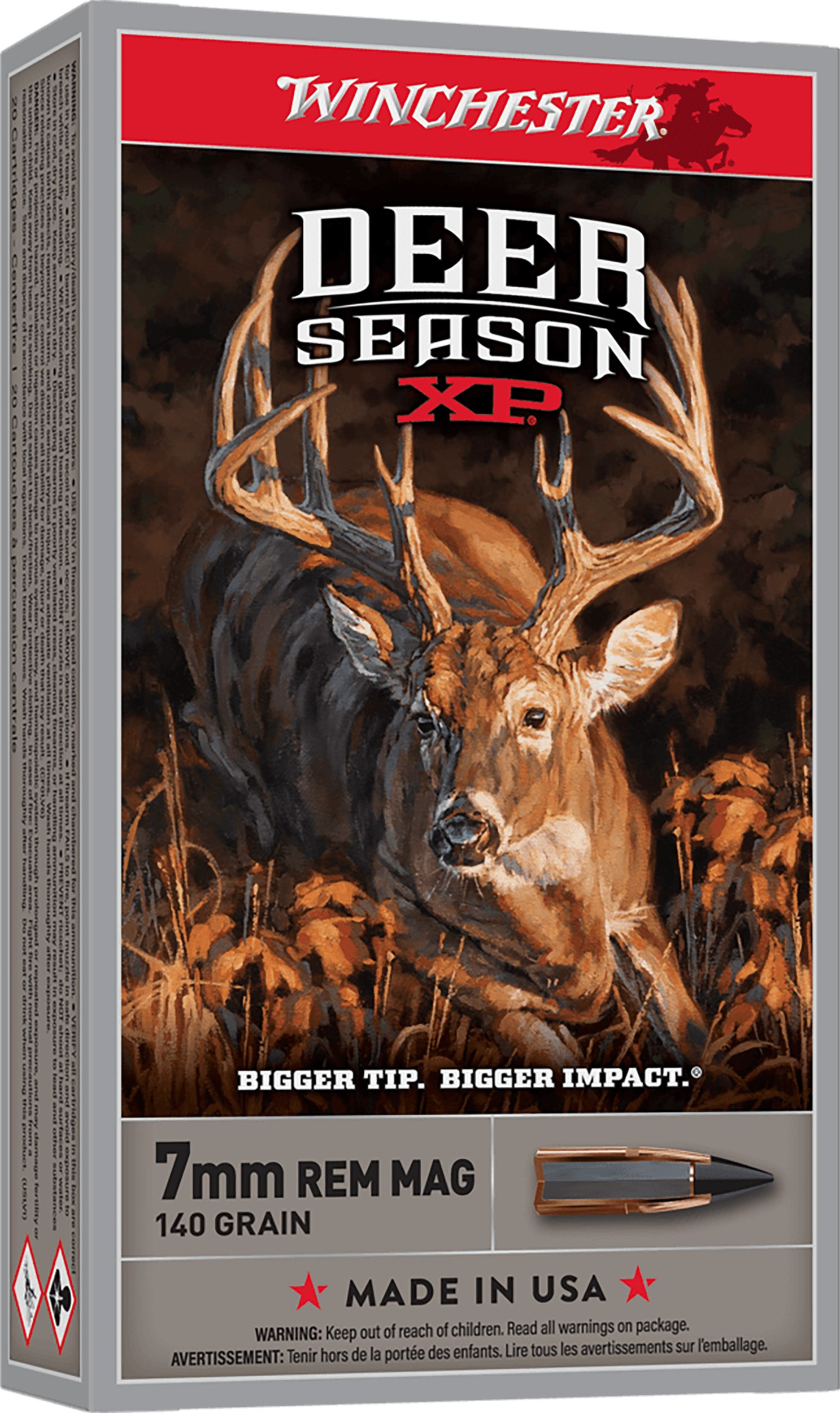Winchester Ammo X7DS Deer Season XP  7mmRemMag 140gr Extreme Point 20 Per Box/10 Case