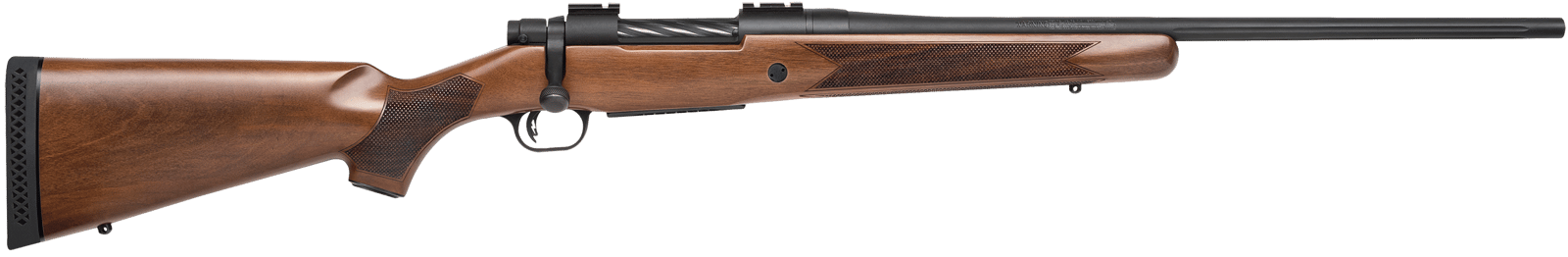 Mossberg 27882 Patriot  Full Size 270 Win 5+1 22" Matte Blued Fluted Barrel, Drilled & Tapped Matte Blued Stainless Steel Receiver, Walnut Fixed Stock, Right Hand