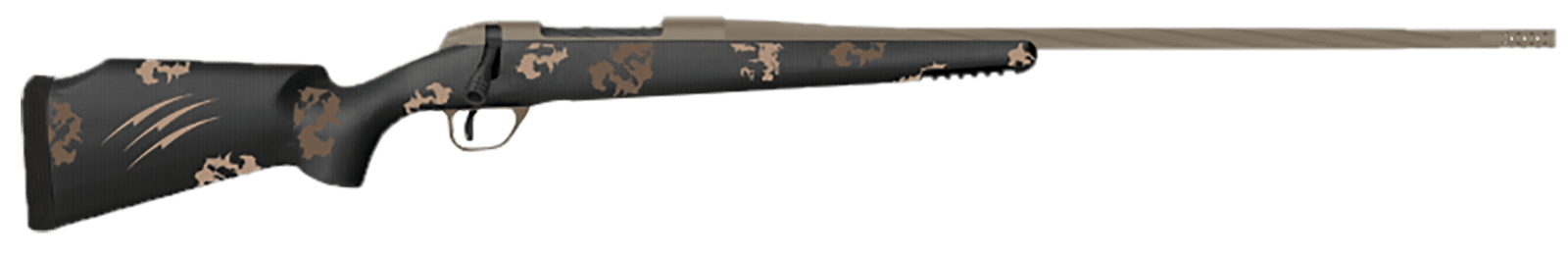 Fierce Firearms TWTROG7PRC22BS Twisted TI Rogue 7mm PRC 22" Black Cerakote Steel Threaded Barrel, Drilled & Tapped Titanium Receiver, LR Negative Comb Sonora Ambush Camo Carbon Fiber Stock