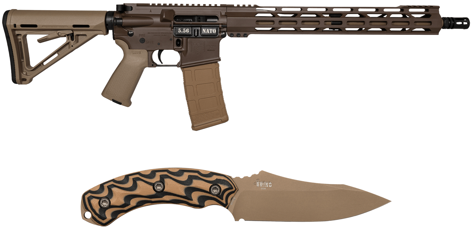 Diamondback DB175AK131 DB15  Sports South Exclusive 5.56 NATO 30rd 16" Black Nitride 7075-T6 Aluminum Receiver 15" M-LOK Handguard Brown Flat Dark Earth Magpul Grip