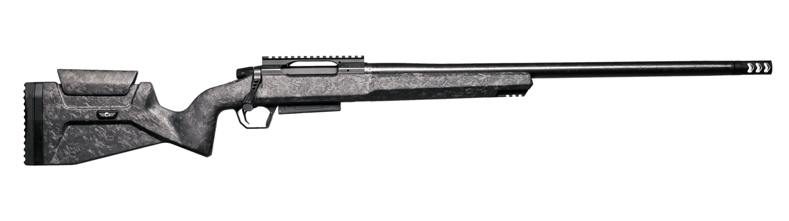 Christensen Arms 801-14060-00 MCR  22 Creedmoor 4+1 20" Carbon Fiber Threaded Barrel Black Nitride Receiver w/Picatinny Rail, Black Adj Cheek Riser w/Pistol Grip Carbon Fiber Stock