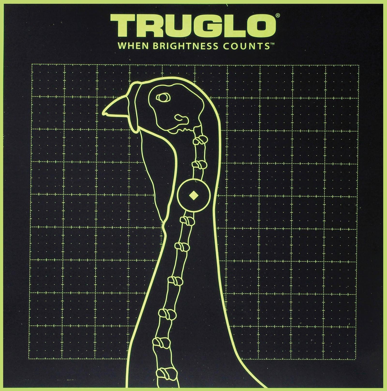 TruGlo TG12A6 Tru-See Turkey Target Self-Adhesive Heavy Paper Black/Green 12"x12" 6 Pack