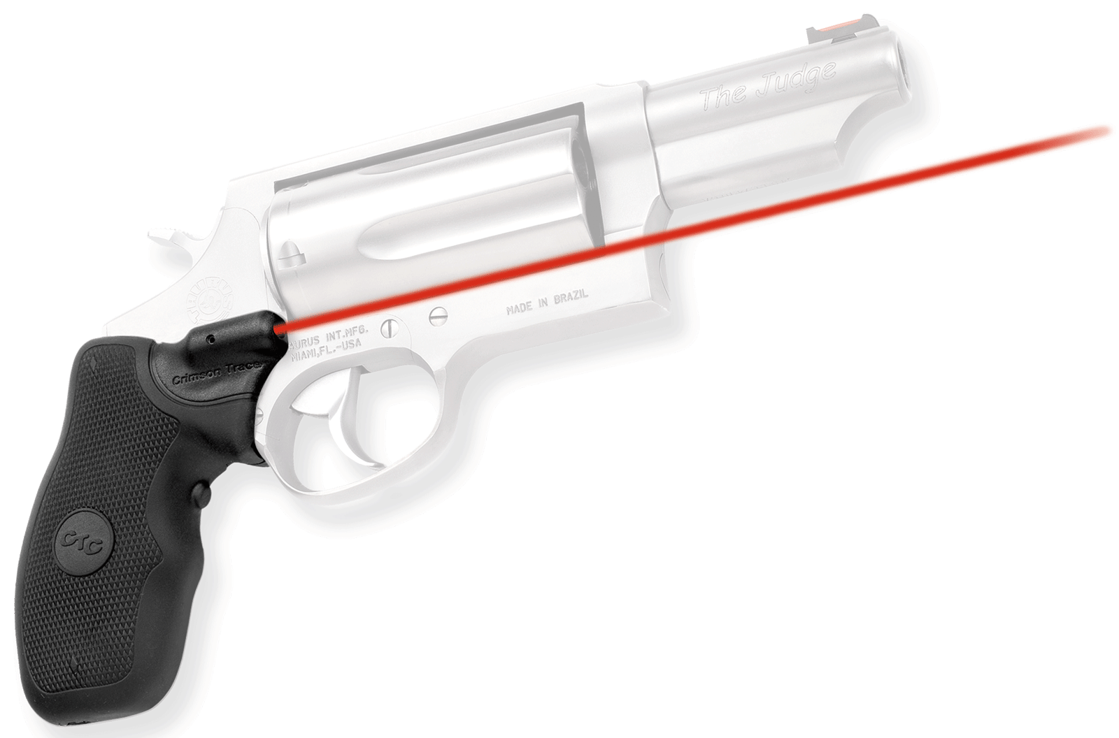 Crimson Trace 0124501 Lasergrips  Fits Taurus Judge/Tracker, Red Laser Black Polymer
