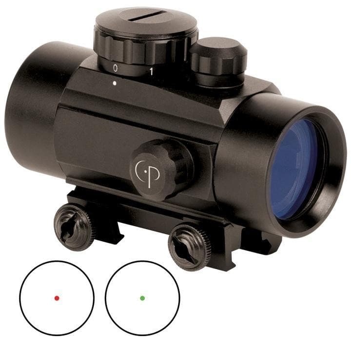 Crosman Center Point Red/Green Dot with Integral Picatinny Mount - 1x30mm 3 MOA - Matte