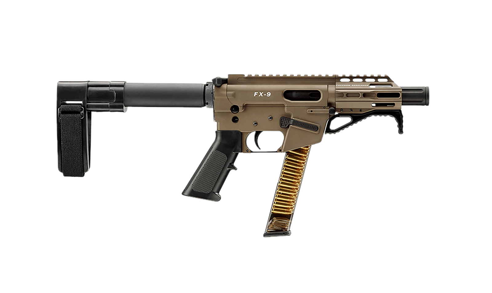 FREEDOM ORDNANCE FX9P4SBM-FDE FX9P  9mm Luger 4" Flat Dark Earth