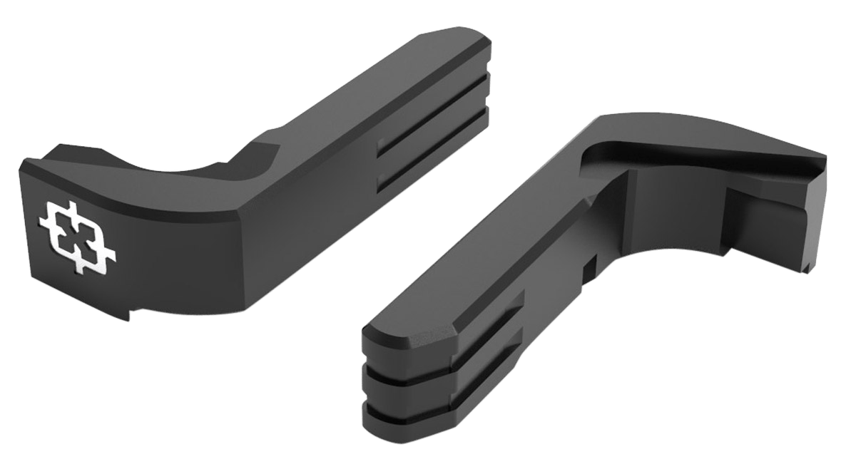 Cross Armory CRGMCBK Mag Catch  Extended Compatible w/Glock Gen1-3/P80 Black Anodized Aluminum