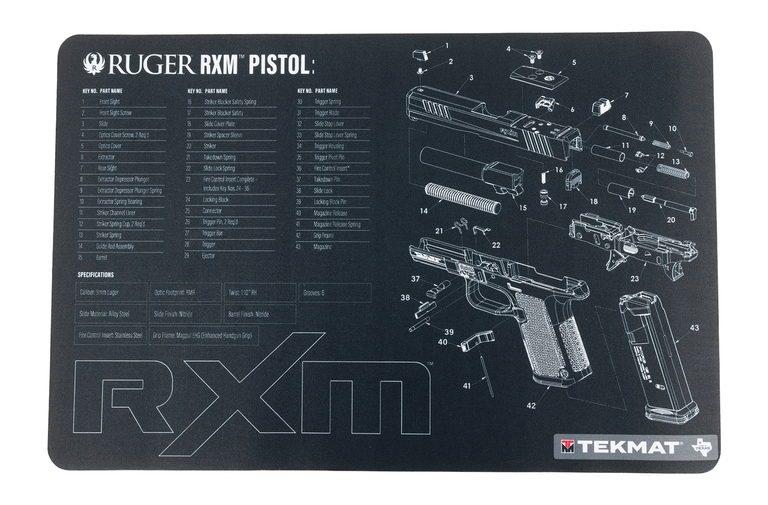 TEKMAT TEK-R17-RUGER-RXM    17X11 RUGER RXM