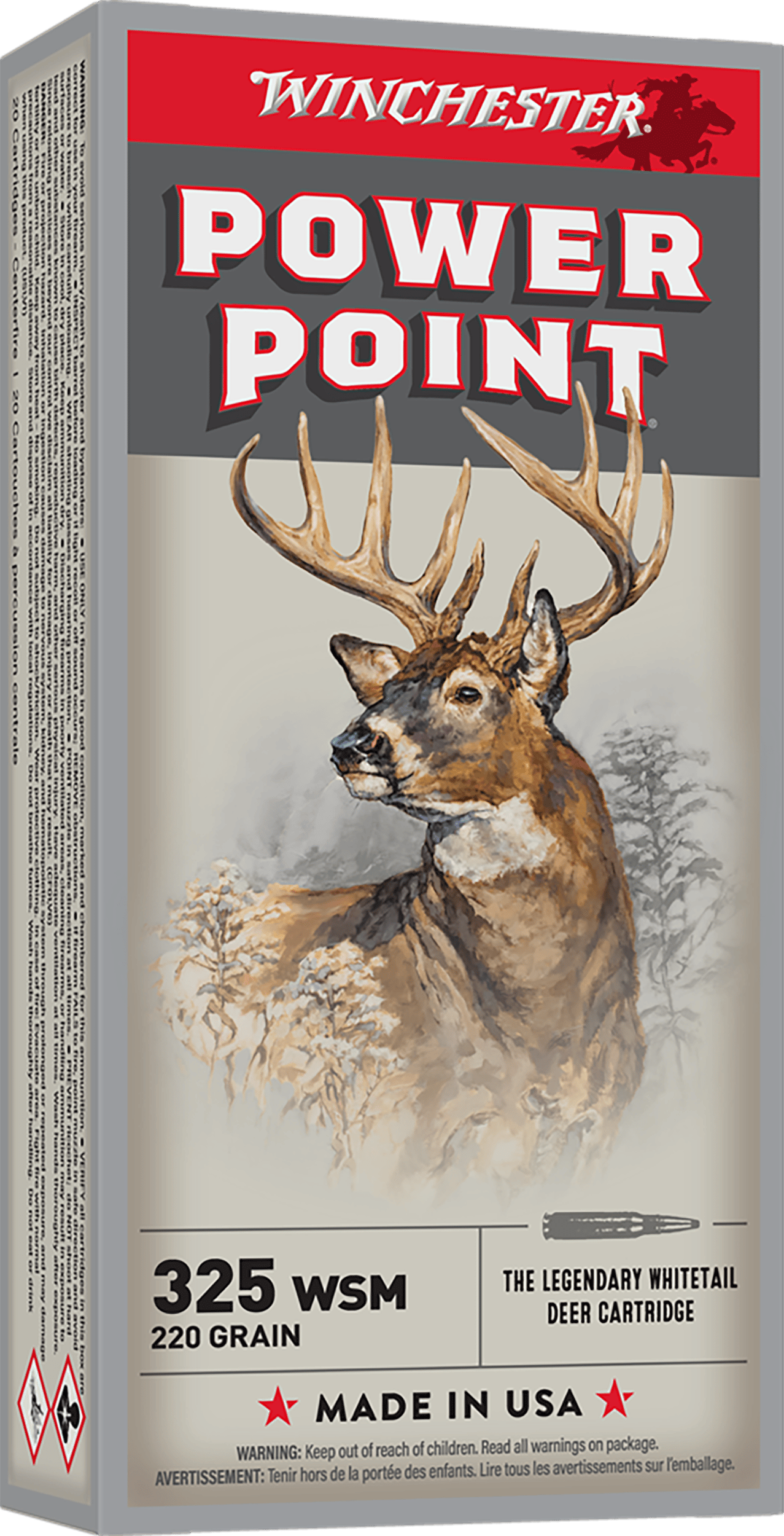 Winchester Ammo X325WSM Power-Point  325WSM 220gr 20 Per Box/10 Case