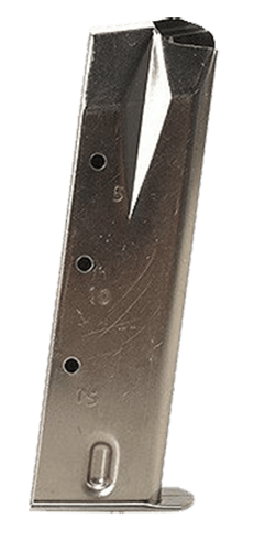 Mec-Gar MGRP8515N Ruger 15rd 9mm Luger, Fits  Ruger P95/P85/P89/P93/P94, Nickel Carbon Steel