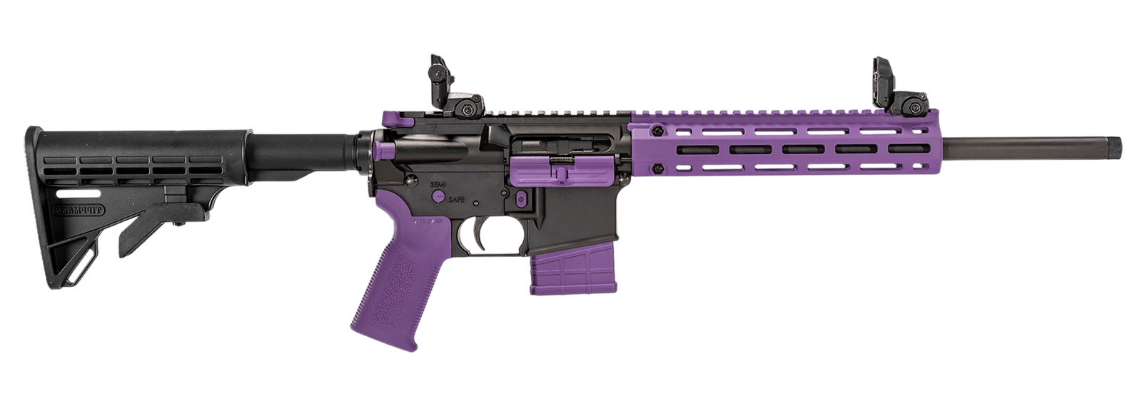 Tippmann Arms A101335 M4-22 LTE 22 LR 10+1 16" Black Parkerized Threaded Barrel, Matte Black Aluminum Receiver w/Picatinny Rail, Purple M-LOK Handguard. Composite Forend. Black Polymer Stock. Purple G