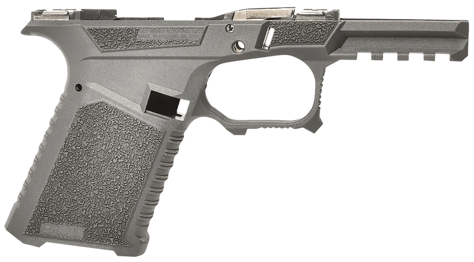 Sct Manufacturing 0225000100IC Compact  Compatible w/ Gen3 19/23/32 Gray Polymer Frame Aggressive Texture Grip Includes Locking Block