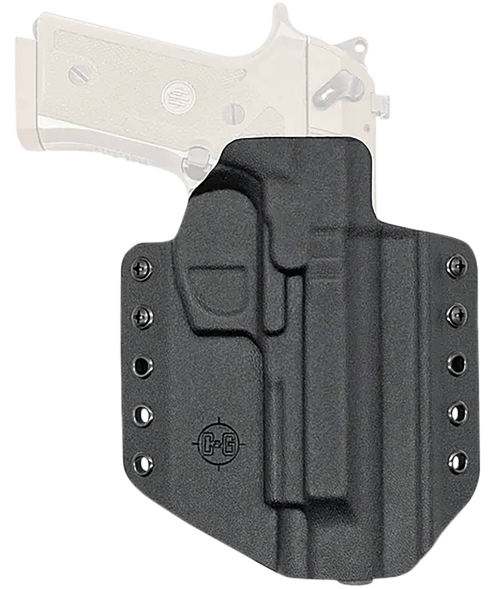 C&G Holsters 2750100 Covert  OWB Black Kydex Belt Loop Fits Beretta M9A3/M9A4 Right Hand