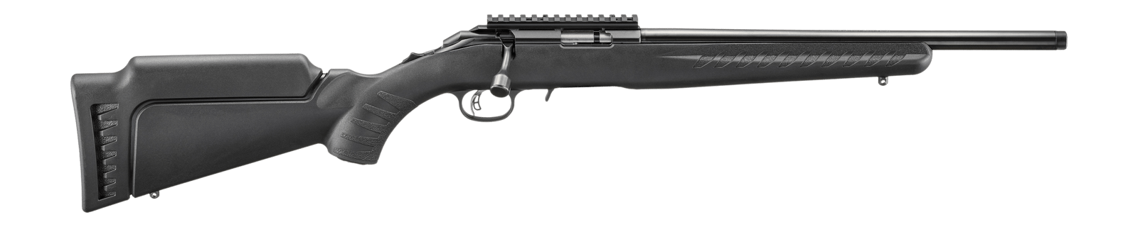 Ruger 8392 American  22 WMR 9+1 16.10" Satin Blued Threaded Barrel, Satin Blued Alloy Steel Receiver w/Picatinny Rail, Black Adj LOP Synthetic Stock