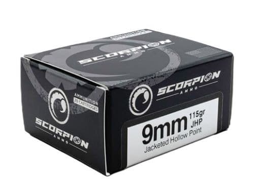 SCORPION 9MM LUGER 115GR JHP 20RD 10BX/CS