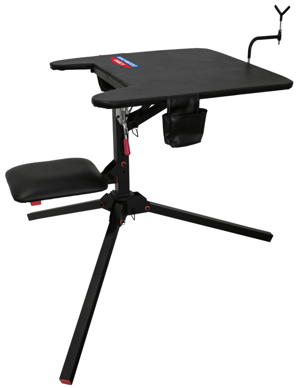 Birchwood Casey MSB300 Swivel Action Shooting Bench Black Steel, 29" W x 29" L