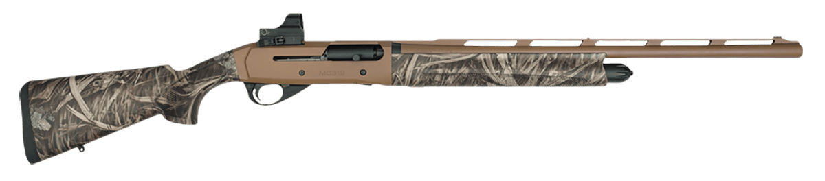 Girsan 390155 MC312 Gobbler 12 Gauge with 24" Barrel, 3.5" Chamber, 5+1 Capacity, Bronze Cerakote Metal Finish & Camo Synthetic Stock Right Hand (Full Size) Includes Red Dot