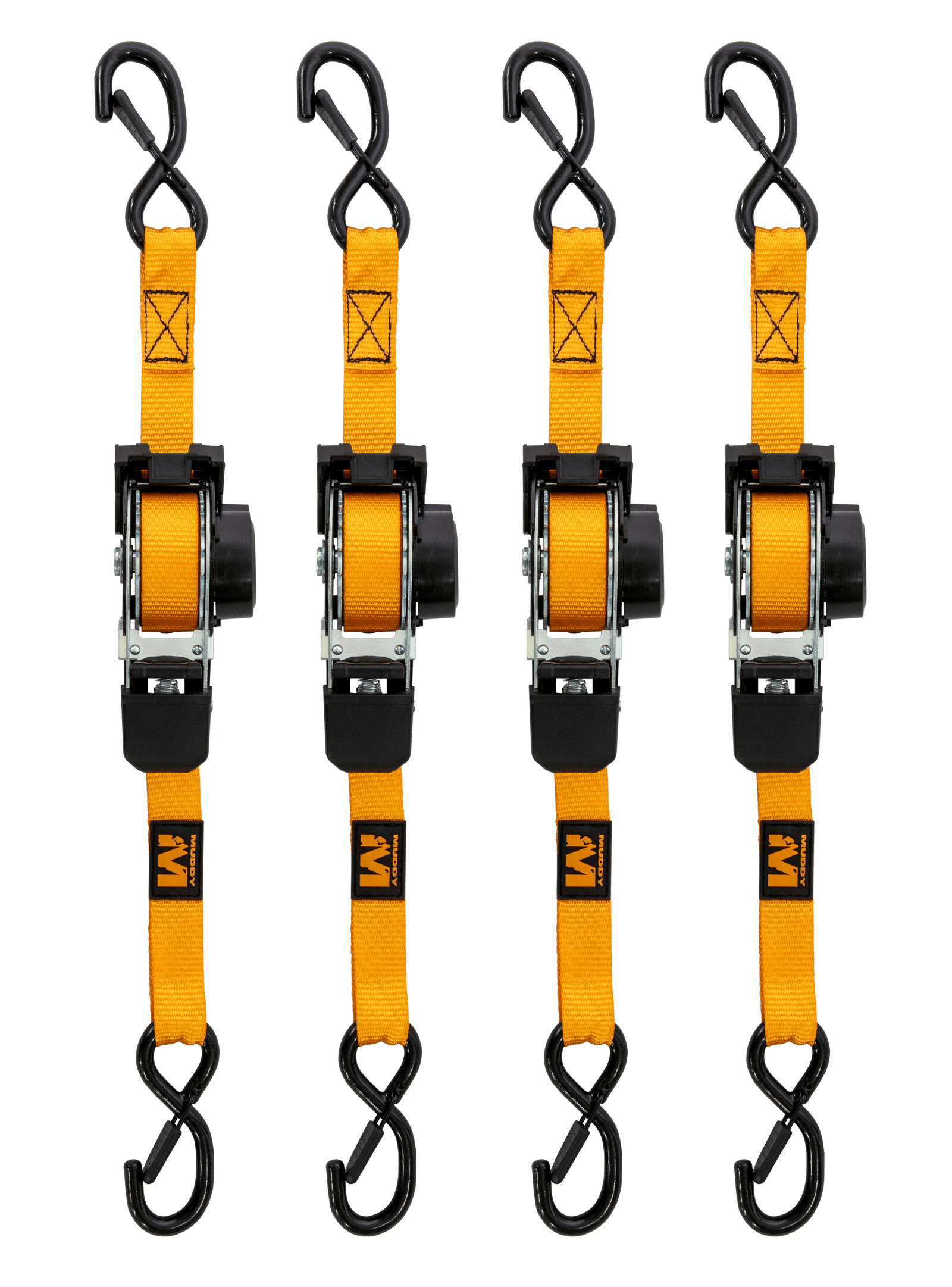 MUDDY MUD-RRS10-4PK   1"X10" RATCHET STRAPS ORG