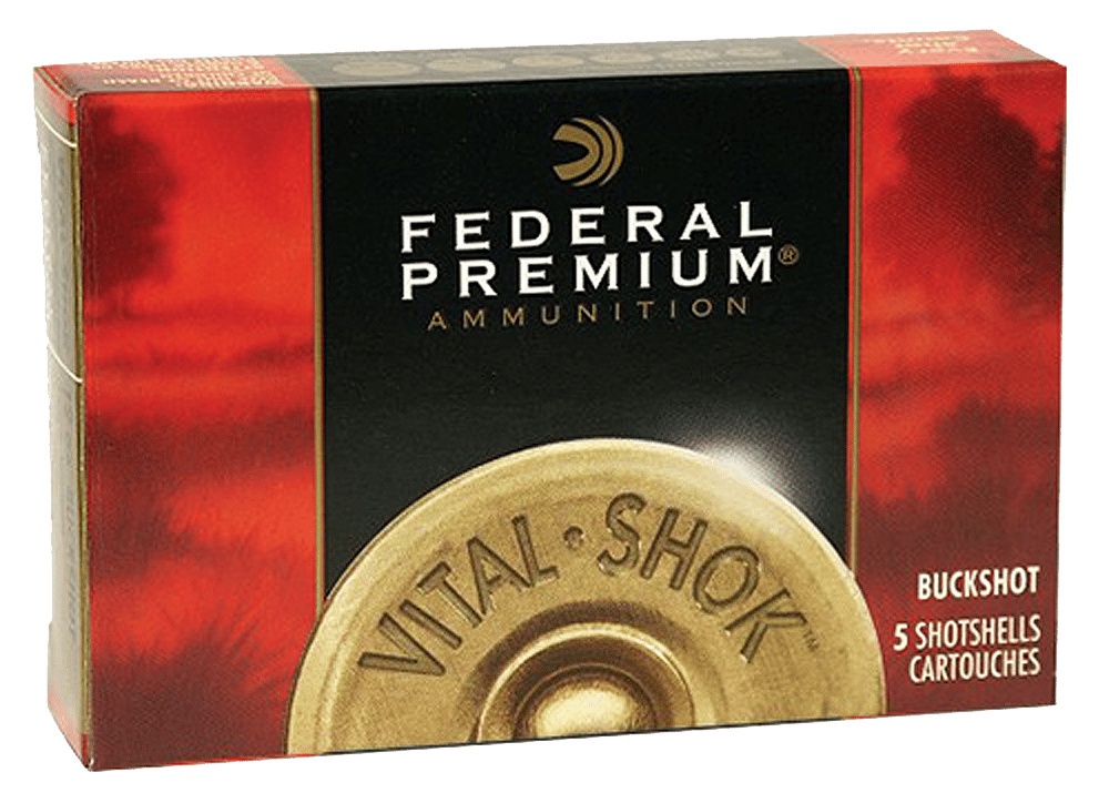 Federal P158000 Premium Magnum 12Gauge 3" 10Pellets 000BuckShot 5 Per Box/50 Case