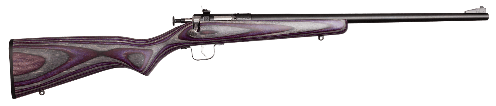 Crickett KSA2227 Youth  22 LR 1rd 16.12" Blued Barrel & Receiver, Fixed Front/Adjustable Rear Sights, Purple Laminate Stock w/11.5" LOP, Rebounding Firing Pin Safety