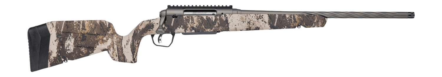Savage Arms 33245 Axis 2 Pro 308 Win 4+1 20" Gun Metal Bronze Cerakote Spiral Fluted Threaded Barrel & Receiver w/Picatinny Rail, Savage Western Camo Fixed w/Pistol Grip Synthetic Stock, Right Hand