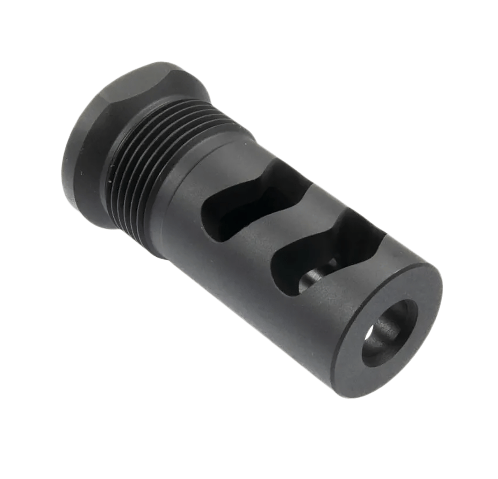 Wilson Combat SPRTMBFB30 Muzzle Brake Whisper 30 Cal 5/8"x24 Black Melonite