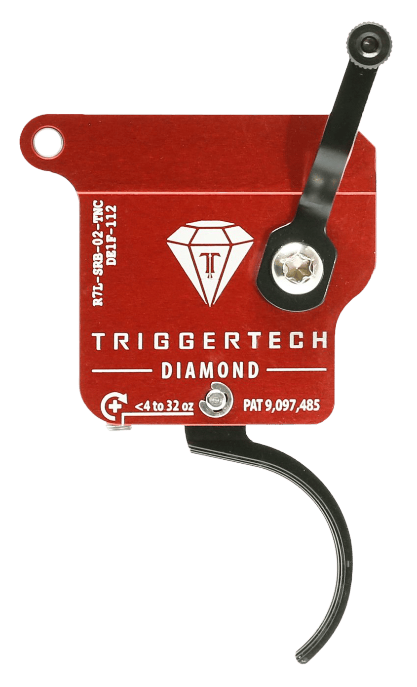 TriggerTech R7LSRB02TNC Diamond Without Bolt Release Curved Trigger Single-Stage Fits Remington 700 Left Hand