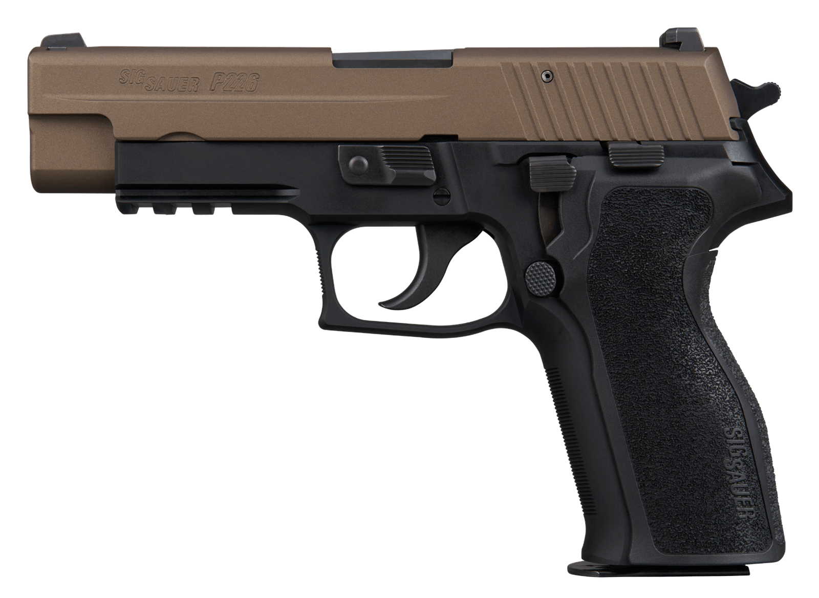 Sig Sauer E26R9BSSFBZ P226 Freedom Limited Edition Full Size 9mm Luger 15+1 4.40" Black Carbon Steel Barrel, Bronze Cerakote w/Freedom Engraving Stainless Steel Serrated Slide, Black Anodized Aluminum