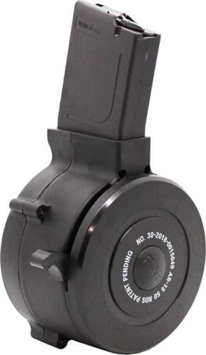IVER JOHNSON MAGAZINE AR15 223 50RD DRUM BLACK POLYMER