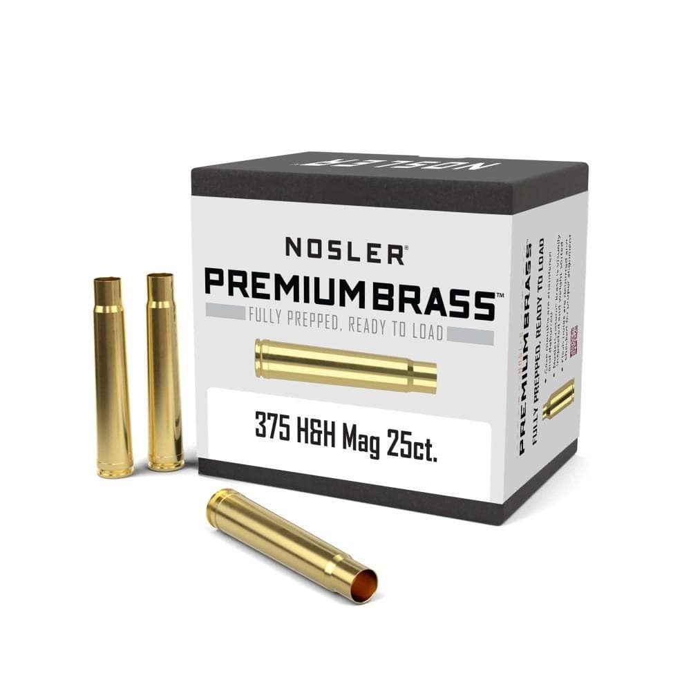 Nosler Unprimed Brass Rifle Cartridge Cases .375 H&H 25/ct
