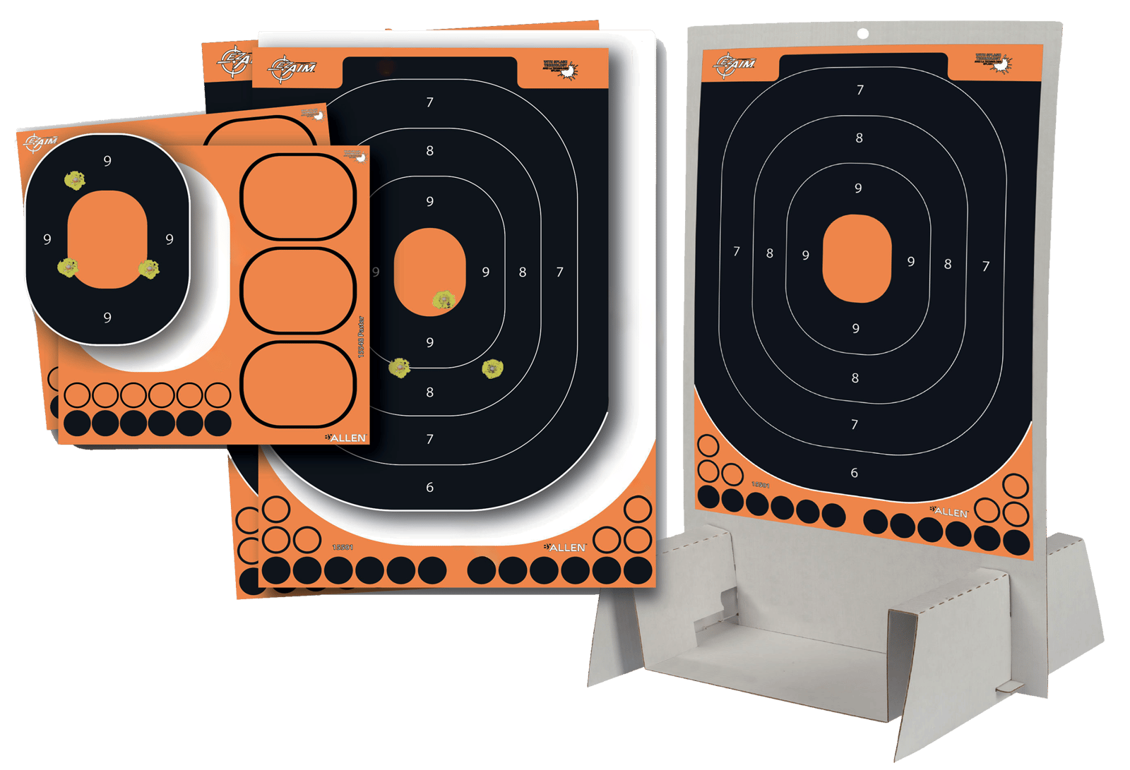 EZ-Aim 15548 Splash Reactive Trainer Kit Self-Adhesive Paper Black/Orange 14"x22" Oval
