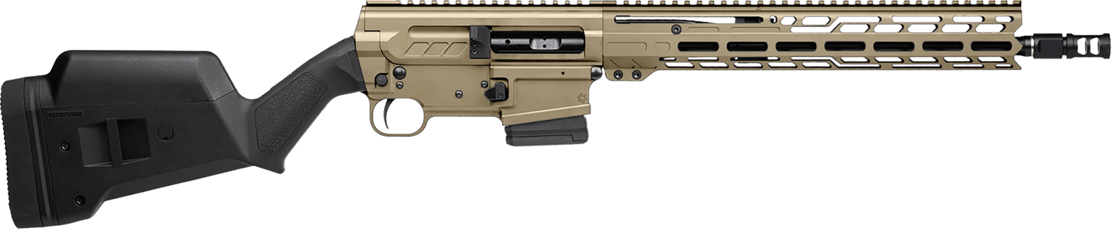 CMMG 30A5C0FCT Dissent BR4 *CA Compliant 300 Blackout 10+1 14.50" Black Nitride Threaded Barrel, Coyote Tan Cerakote Picatinny Rail Aluminum Receiver, Magpul SGA Black Synthetic Stock
