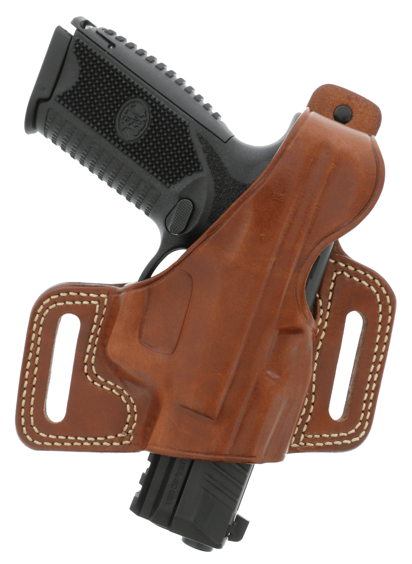 Galco SIL212 Silhouette  OWB Tan Leather Belt Slide Fits 1911 Fits 3.50" Barrel Right Hand