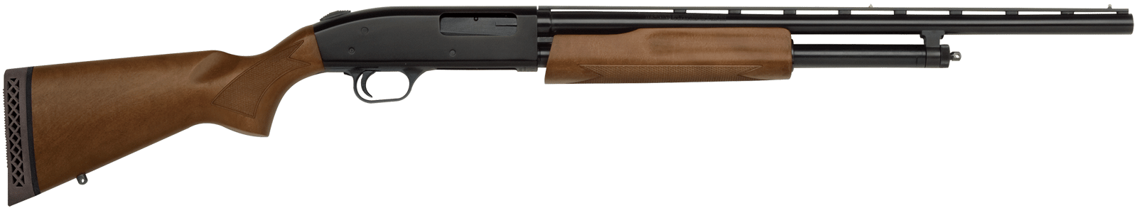 Mossberg 54132 500 Bantam Youth 20 Gauge Pump 3" 5+1 22" Blued Vent Rib Barrel, Blued Steel Receiver, Fixed Hardwood Stock, Right Hand, Accu-Set Chokes