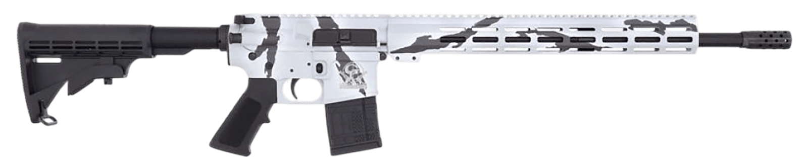 Great Lakes Firearms GL15223PSNO AR-15  223 Wylde 30+1 16" Black Nitride Threaded Barrel, Pursuit Snow Cerakote Aluminum Receiver w/Picatinny Rail, M-LOK Handguard, Black Polymer Stock, Mil-Spec Grip