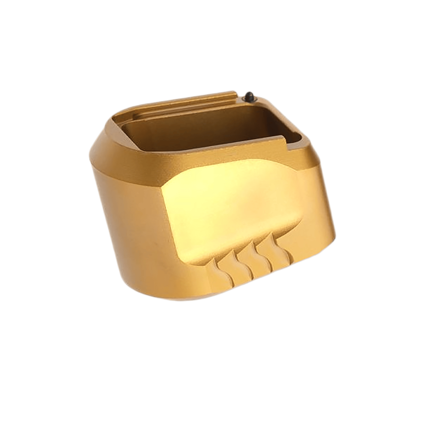 Tyrant CNC TDMPMAGEXFSGOLD  Magazine Extension 9mm/40 S&W Fits S&W M&P Full-Size Black Aerospace Grade Aluminum
