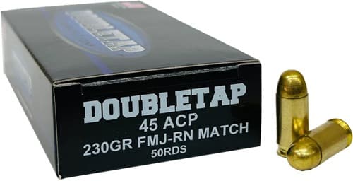 DOUBLETAP 45ACP 230GR FMJ-RN MATCH 50RD 20BX/CS