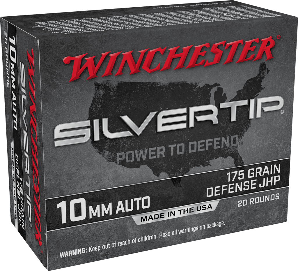 Winchester Ammo W10MMST Super X  10mmAuto 175gr Silvertip Jacket Hollow Point 20 Per Box/10 Case