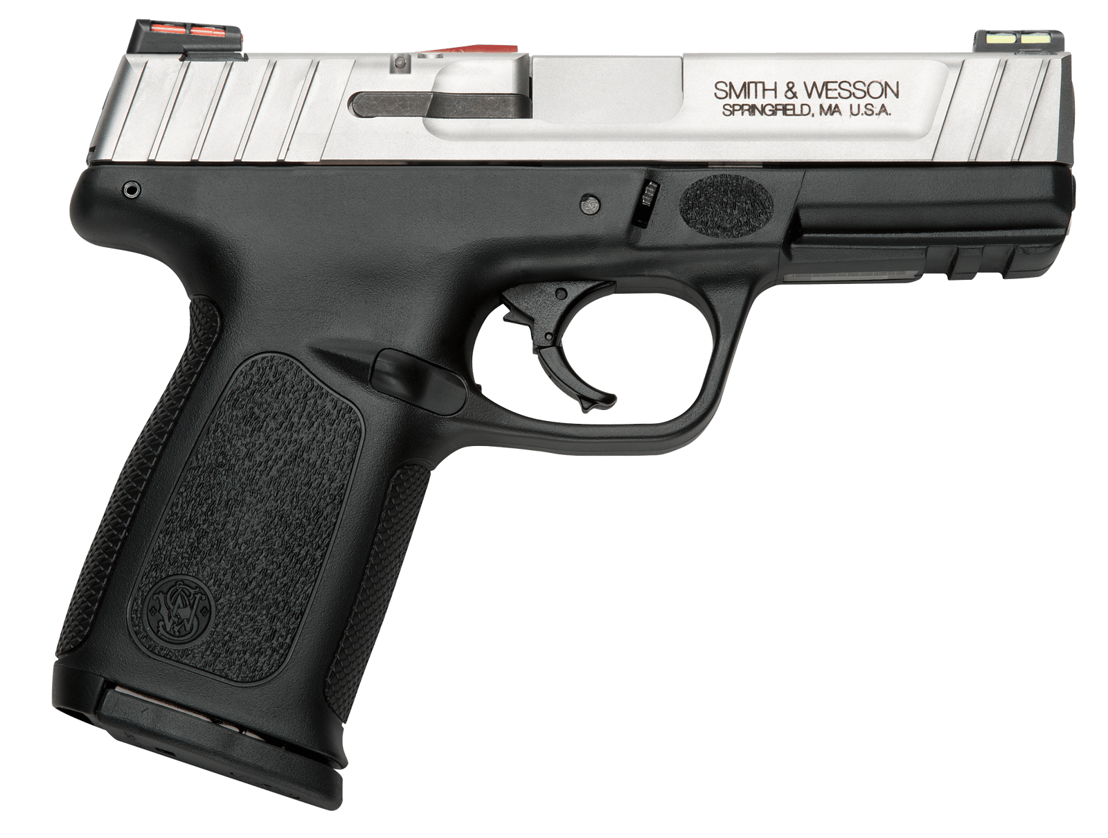 Smith & Wesson 11907 SD VE 9mm Luger Caliber with 4" Barrel, 10+1 Capacity, Matte Black Finish Picatinny Rail Frame, Serrated Stainless Steel Slide, Textured Polymer Grip & HiViz Sights