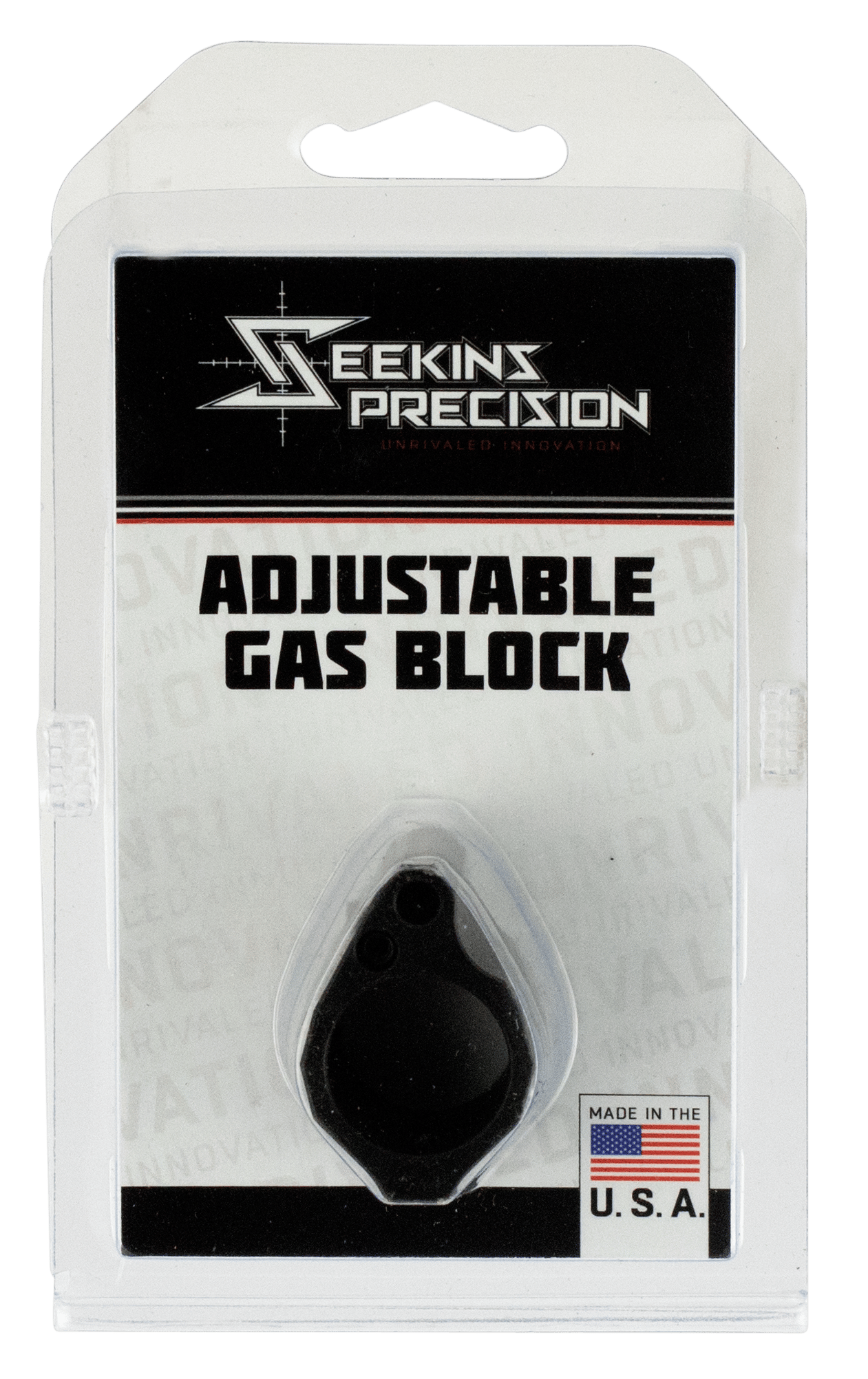 Seekins Precision 0011510031 Low Profile Adjustable Gas Block 1.37" x .94" Black Melonite