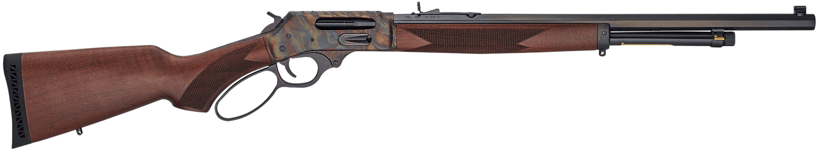Henry H010GCC Side Gate  Full Size 45-70 Gov 4+1 22" Blued Octagon Barrel, Color Case Hardened Steel Receiver, American Walnut Stock Right Hand