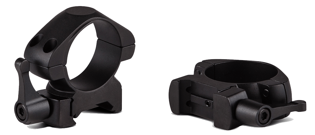 Konus 7407 Steel Rings  Matte Black 1" Quick Release Medium 0 MOA