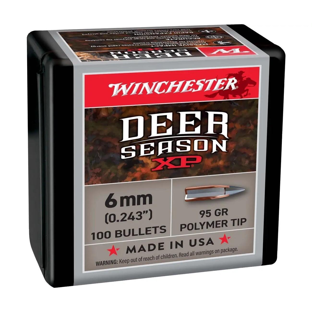 Winchester Deer Season XP Rifle Bullets 6mm 95 gr 100/ct