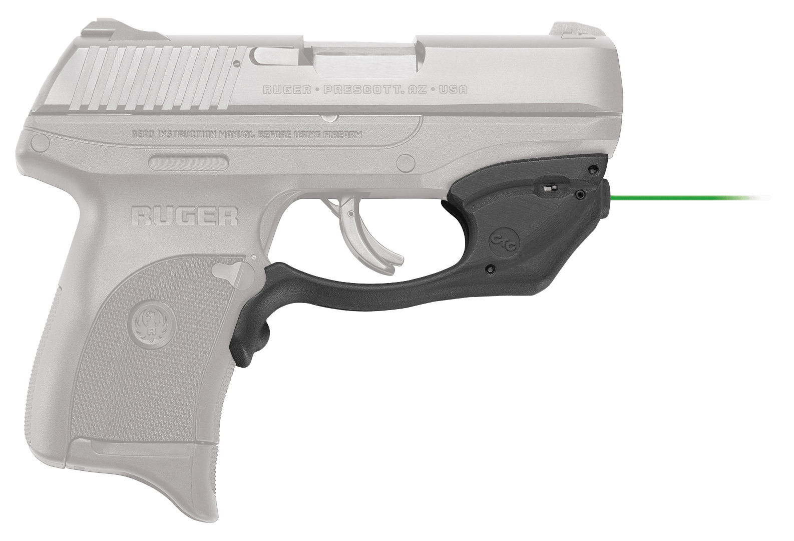 Crimson Trace 0178401 Laserguard  Black Green Laser Ruger EC9S/LC9/LC9S/LC380
