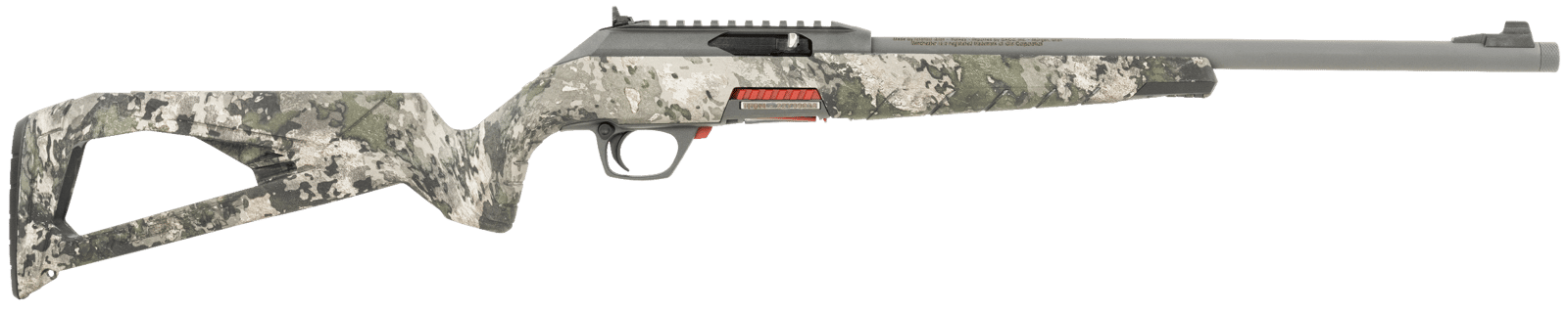 Winchester Repeating Arms 521141102 Wildcat SR Full Size 22 LR 10+1 16.50" Gray Perma-Cote Threaded Sporter Barrel, Picatinny Rail Gray Perma-Cote Polymer Receiver, TrueTimber VSX Skeletonized Synthet
