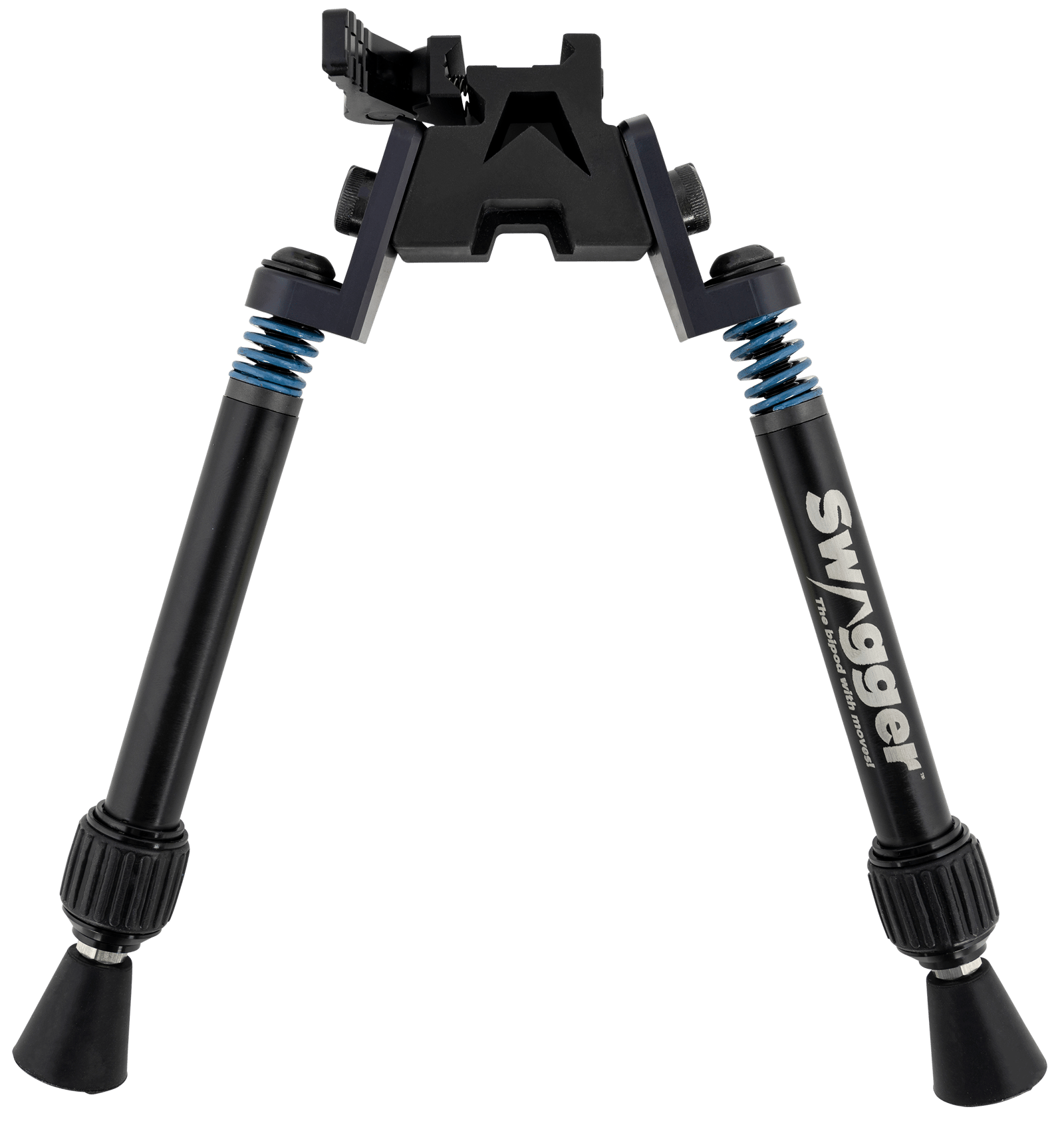 Swagger SWAGBPSFR10 SFR10 Flex to Rigid QD Bipod with Black Finish, Picatinny Attachment & 6-10.50" Vertical Adjustment