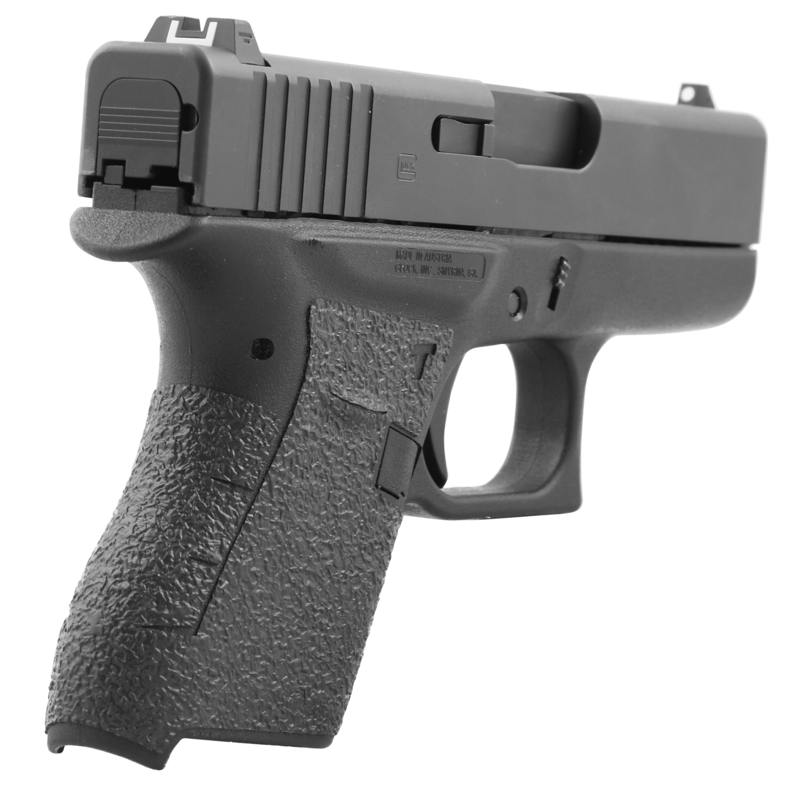 Talon Grips 100R Adhesive Grip  Compatible w/Glock 43, Black Textured Rubber