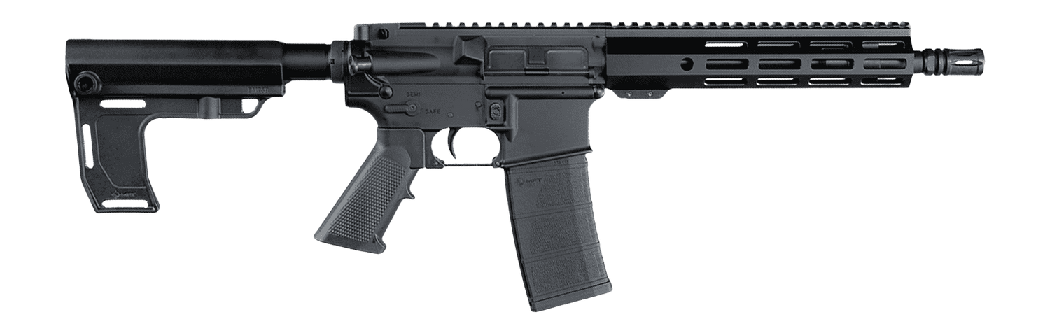 Andro Corp Industries 556105HBMPS ACI-15 Halo 5.56 NATO 30+1 10.50" Threaded Barrel, Black Anodized Aluminum Receiver w/Picatinny Rail, M-LOK Handguard, Black Polymer MPS, A2 Grip