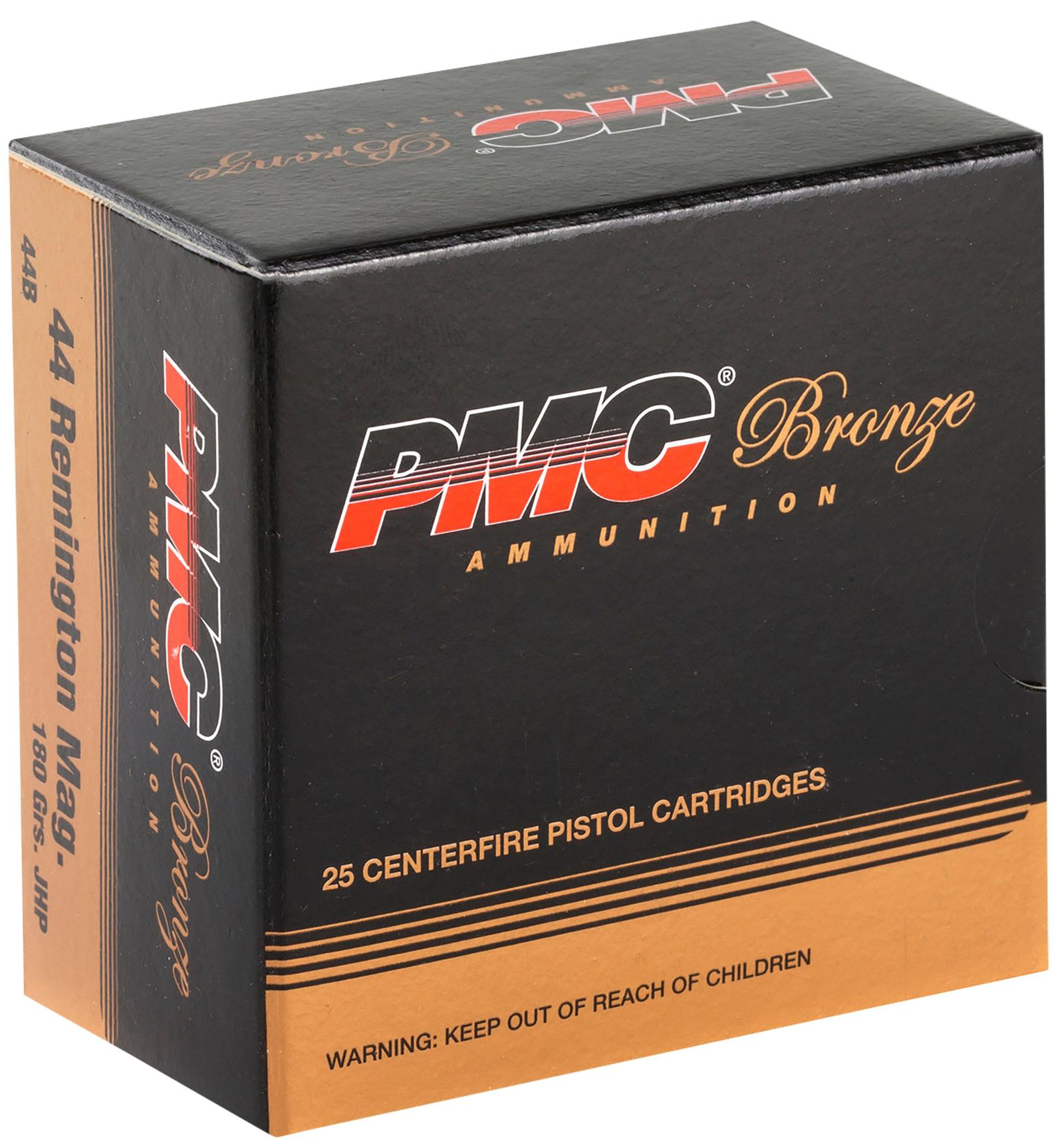 PMC 44B Bronze  44RemMag 180gr Jacketed Hollow Point 25 Per Box/20 Case